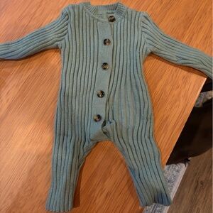 Cozy Green Ribbed Kids Sweater
